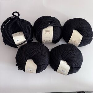 Rowan Big Wool Black - five skeins